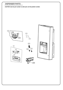 Dispenser Parts Diagram and Parts List for GR-L28ANSJM ASTCSE2 LG Refrigerator