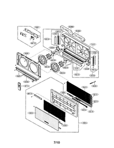 Indoor Unit Diagram and Parts List for LA181CNW  LG Air Conditioner