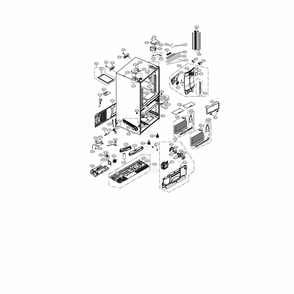 Case Parts Diagram and Parts List for LMXS30776D ASBCNA4 LG Refrigerator