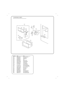 Dispenser Parts Diagram and Parts List for GC-J288GSXM ASTCSE0 LG Refrigerator