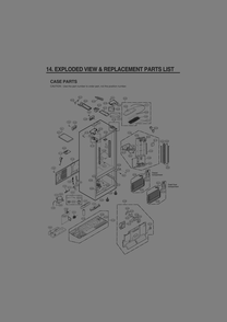 Case Parts Diagram and Parts List for GR-L268LSJM ASBCNA0 LG Refrigerator