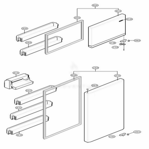 Door Parts Diagram and Parts List for LTCS20120S ASTCNA0 LG Refrigerator