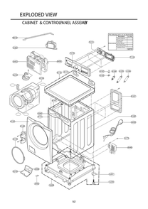 Part Location Diagram of ADC74154928 LG DOOR ASSEMBLY