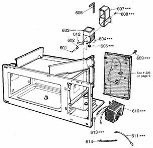 Microwave Diagram and Parts List for 7218815181  Kenmore Microwave