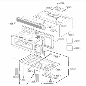 Part Location Diagram of 3530W0A017A LG GRILLE,VENT