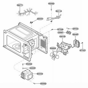 Interior Parts Diagram and Parts List for MS72NA HMWEGSS LG Range