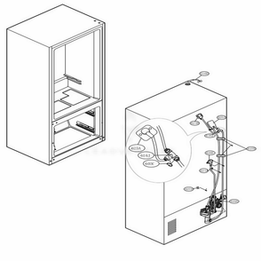 Valve And Water Tube Parts Diagram and Parts List for LFXC22526S ASTCNA0 LG Refrigerator