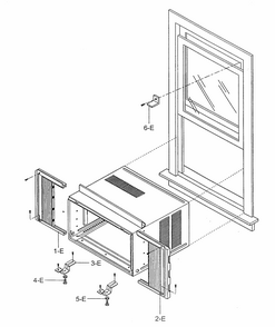 Air Conditioner Diagram and Parts List for 58071121100  Kenmore Air Conditioner
