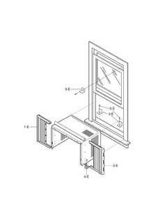 Installation Kit Assembly Parts Diagram and Parts List for 58072056200  Kenmore Air Conditioner