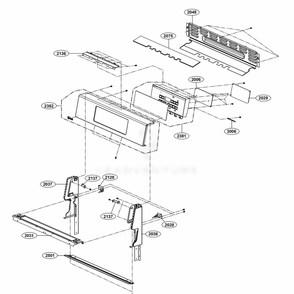 Controller Parts Diagram and Parts List for LRG3091ST FS2ELGA LG Range
