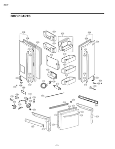 Door Parts Diagram and Parts List for GM-L268NSJP ASTCSE0 LG Refrigerator