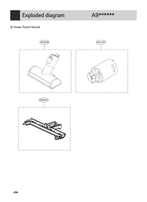 Power Punch Nozzle Diagram and Parts List for VS9714NBSWH BIGELGA LG Canister Vacuum