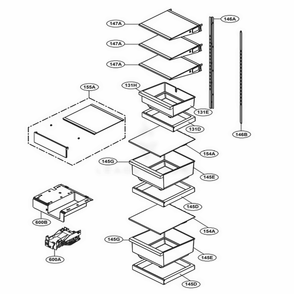 Part Location Diagram of MJS64572401 LG TRAY,DRAWER