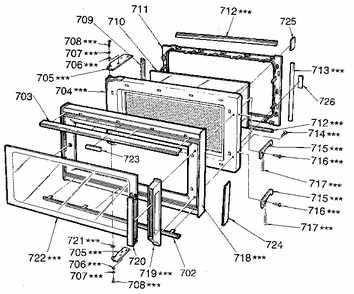 Switches And Microwave Diagram and Parts List for 7218815181  Kenmore Microwave