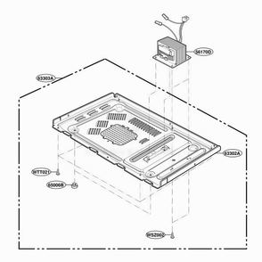 Base Plate Parts Diagram and Parts List for MB387W CWHQLGE LG Range