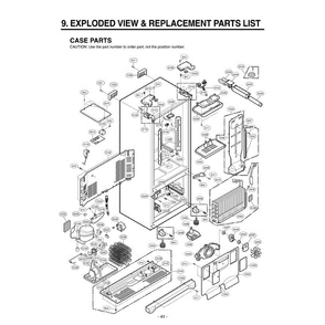 Section 3 Diagram and Parts List for LFD25860SB AWBCLGA LG Refrigerator