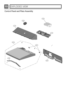 Control Panel And Plate Assembly Diagram and Parts List for DLGX8601BE AEBEEUS LG Dryer