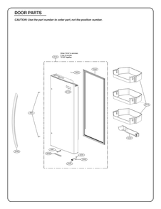 Door Parts 2 Diagram and Parts List for GR-L248KSRM ASTCSE0 LG Refrigerator