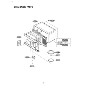Section 1 Diagram and Parts List for LTM9020B AB1ELGA LG Microwave Oven Combo