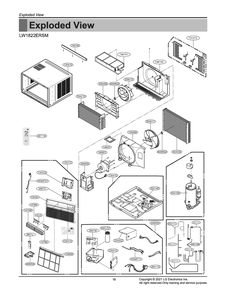 Diagram 1 Diagram and Parts List for LW1822ERSM AT3AYOW LG Air Conditioner