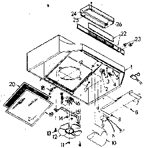 Range Hood Diagram and Parts List for 2335188610  Kenmore Range Hood