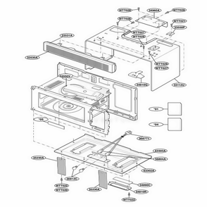 Part Location Diagram of 3531W1A007B LG GRILLE ASSEMBLY