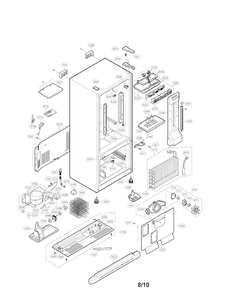Case Parts Diagram and Parts List for LDC22720TT 02 LG Refrigerator