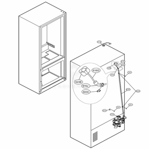 Valve And Water Tube Parts Diagram and Parts List for LMXS30746S ASTCNA1 LG Refrigerator
