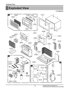 Diagram 1 Diagram and Parts List for LT1236CER AT3AUSL LG Air Conditioner