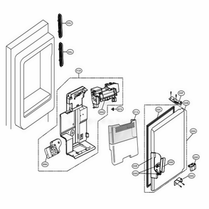 Ice Maker And Ice Bin Parts Diagram and Parts List for 71063 ASTCSE2 LG Refrigerator