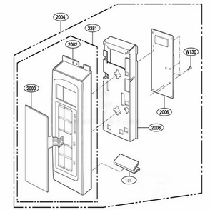 Part Location Diagram of 3506W1A568C LG KEY MEMBRANE