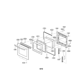 Part Location Diagram of AEH54055503 LG HINGE ASSEMBLY