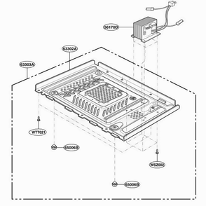 Base Plate Parts Diagram and Parts List for MA7005ST CS1EGSE LG Wall Oven