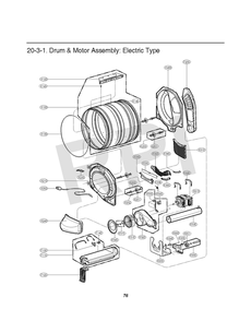 Diagram 3 Diagram and Parts List for GDL1329CED7  LG Dryer