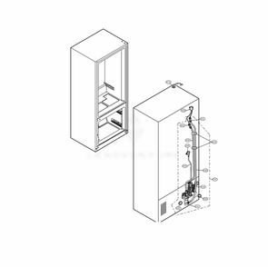 Valve And Water Tube Parts Diagram and Parts List for LRFXC2406S ASTCNA0 LG Refrigerator