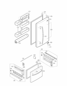 Door Parts Diagram and Parts List for 79578092901  Kenmore Refrigerator