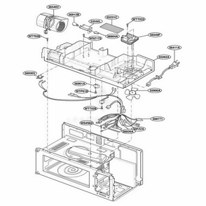 Part Location Diagram of 6877W1A230E LG HARNESS