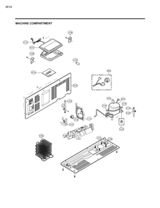Machine Compartment Diagram and Parts List for GM-J267NKXM ASBCNA5 LG Refrigerator