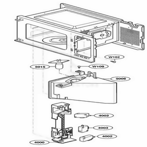 Latch Board Parts Diagram and Parts List for MBBS (01)(CS1EBSH) LG Microwave
