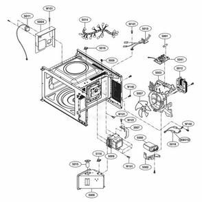 Interior Parts Diagram and Parts List for LCS1413SW CWHEBBY LG Wall Oven