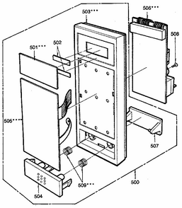 Control Panel Diagram and Parts List for 7218943580  Kenmore Microwave