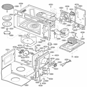 Interior Parts 1 Diagram and Parts List for 80822 AW1ESEA LG Wall Oven