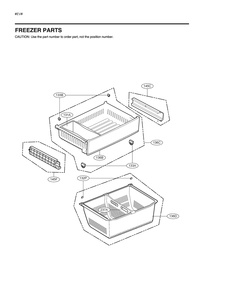 Freezer Parts Diagram and Parts List for GM-L288NSXM ASTCNA2 LG Refrigerator