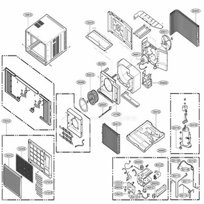 Main Diagram and Parts List for WR1820 AWY6LCI LG Air Conditioner