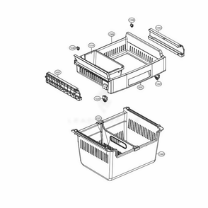 Freezer Parts Diagram and Parts List for LFDS22520S ASTCNA0 LG Refrigerator
