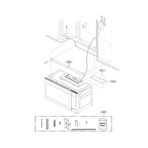 Installation Diagram and Parts List for LMV2031BD 00 LG Microwave