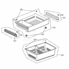 Freezer Parts Diagram and Parts List for LFCS28768S ASTCNA2 LG Refrigerator