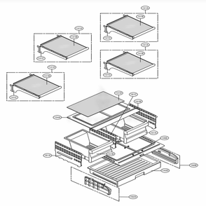 Refrigerator Parts Diagram and Parts List for 71604 ABICSE3 LG Refrigerator