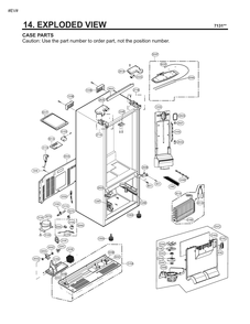 Case Parts Diagram and Parts List for GM-B243RQNM ABICSE3 LG Refrigerator