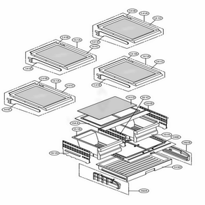 Refrigerator Parts Diagram and Parts List for LFX25974SB AWBCNA4 LG Refrigerator